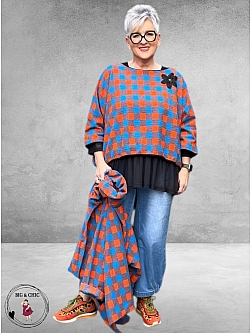 VINCENZO ALLOCCA Shirt Oranje/Blauw